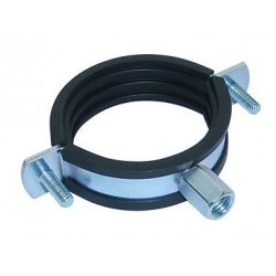 PIPE CLAMP WITH RUBBER 15-19 MM BZP