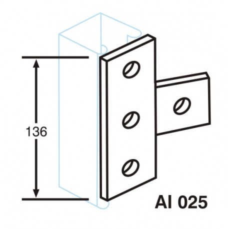 RIGHT ANGLE TEE CENTER HDG AI025 (BOX OF 25 PCS)